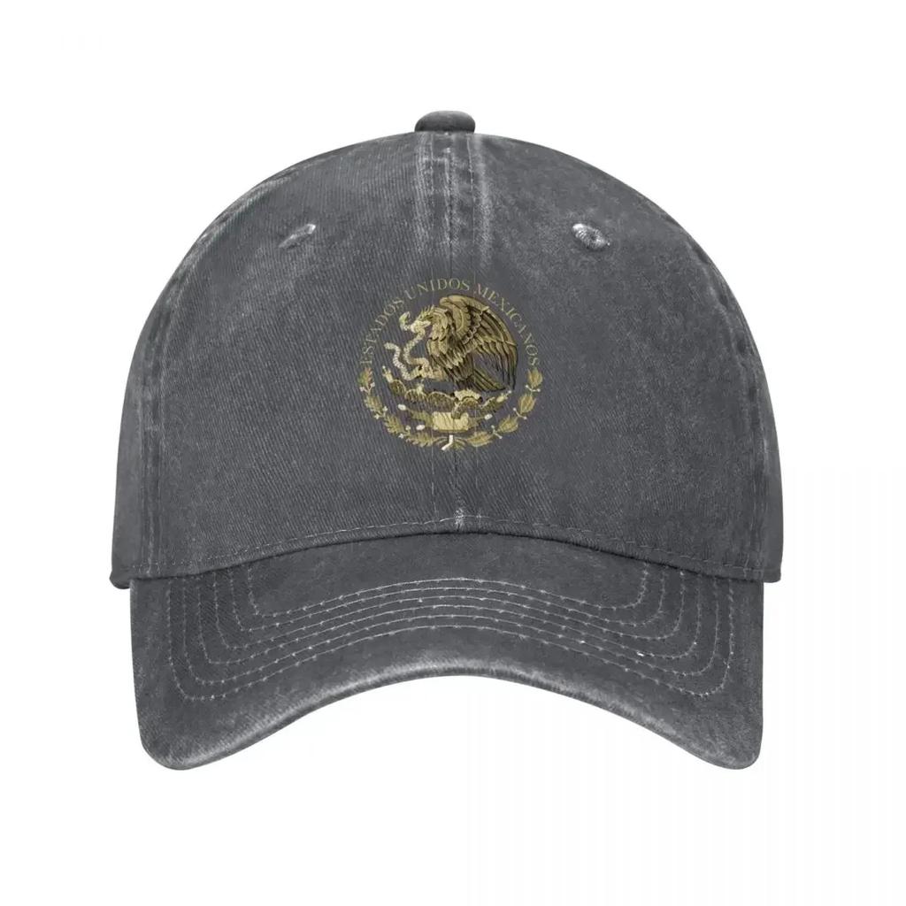Mexican Flag Seal in sepia tones Baseball Cap Custom Cap Wild Ball Hat Baseball For Men Women's