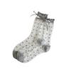 Spring and Summer Women's Style Transparent Silk, Black Fungus, Polka Dot, Bow, Crystal and Glass Fiber Women's Socks