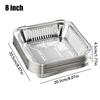 10Pcs Reusable Food Tin Foil Tray 6/7/8 Inch Air Fryer Tray Durable Aluminum Foil Box