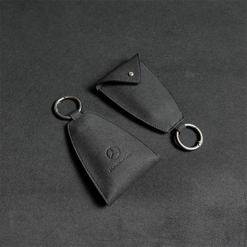 CRZ1 Suede Key Bag Car Key Pocket Creative Keychain Key Ring For Mercedes Benz AMG A C E Class W201 W210 W108 W204 W205 W203 W21