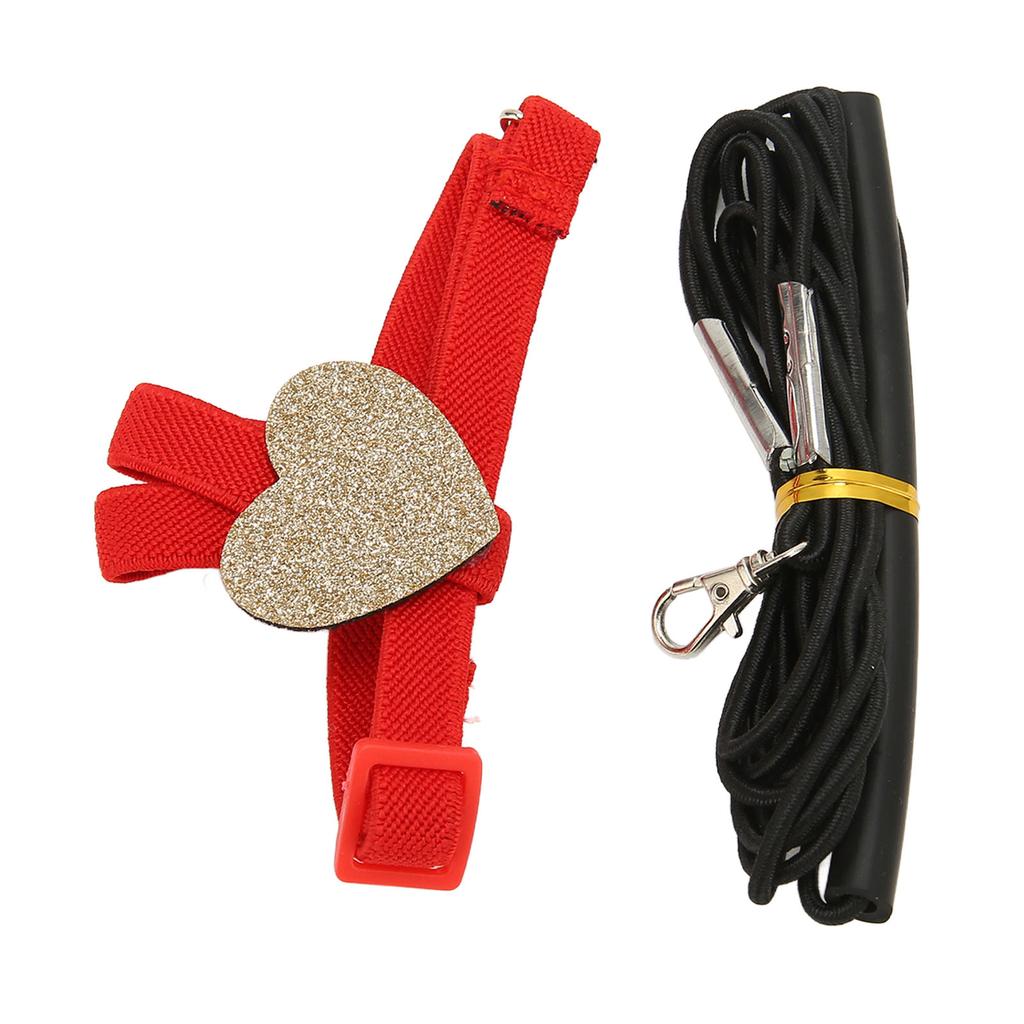 Поводок-шлейка для попугая, регулируемый, мультяшный стиль, резиновая ручка, высокая эластичность