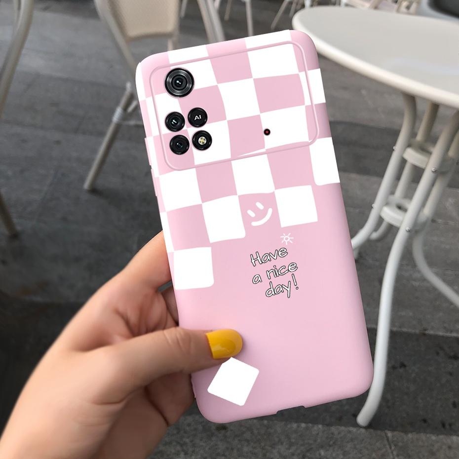 Чехол для Xiaomi Poco M4 Pro Милый узор Конфетный цвет Чехол для телефона Для Poco M 4 M4 Pro 5G 4G PocoM4 Мягкий силикон ТПУ Задняя крышка