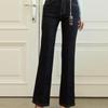 New Arrivals OPen Run High Waist SPring Office Look Stretch Dark Denim Bootcut P