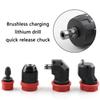 Мощная беспроводная литиевая дрель с быстросъемным патроном и эргономичной ручкой, компактный набор ABS/металл для различных поверхностей