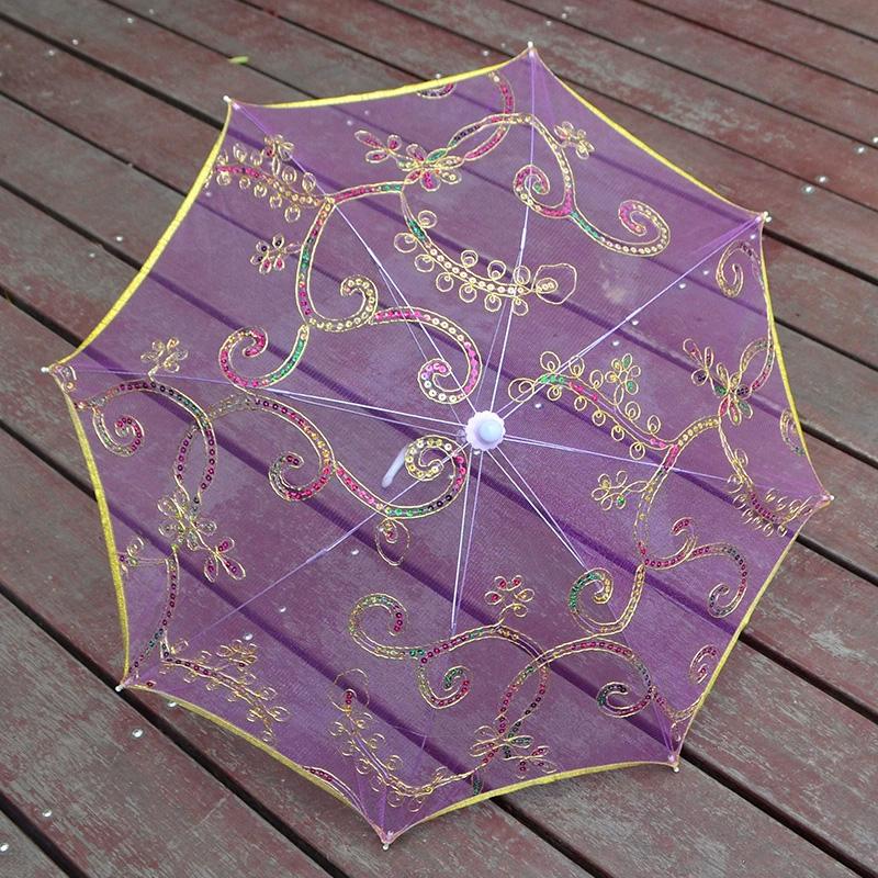 1PC Embroidered Photography Prop Toy Gifts For Girls Decorative Umbrella Dance Accessories Large Size Lace Umbrella
