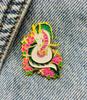 New Enamel Pin Dragon Spells Magic Flowers Glitter Metal Pin Gift Birthday 1pc
