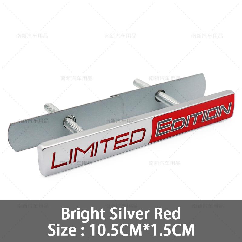 Metal Limited Car Front Grill Emblem Stickers Rear Trunk Badge Decal For Jeep Wrangler Grand Cherokee Dodge SRT Challenger ALW1