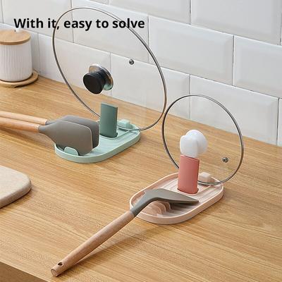 1 шт. Зеленый/розовый/синий/розовый силиконовый скандинавский стиль крышка для кастрюли совковая стойка для хранения практичный многофункциональный кухонный инвентарь нескользящий