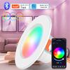 Tuya Bluetooth LED Downlight 10W 15W Smart Ceiling Light Dimmable RGB Remote Control Lamp Smart Life Atmosphere Night Light
