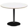 Round Table Ø 120 Cm - White Rome Model with Wood Edges