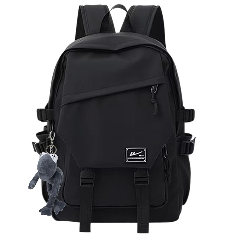 Warrior Simple Solid Color Large Capacity Multifunctional Polyester Backpack Unisex Backpack Black H22B08U50303