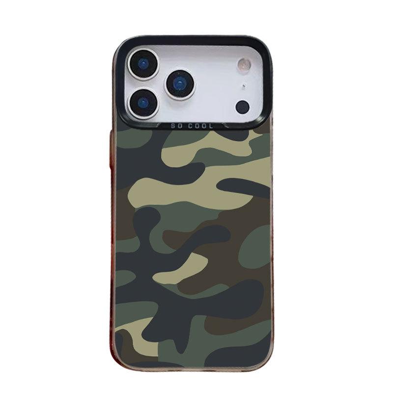 Военно-зеленый камуфляжный чехол для телефона для iPhone 17, 16 Pro Max, 14 Pro, 13, 15