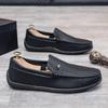 Мужская обувь 2024 новая повседневная одинарная обувь закрывает ноги мягкая подошва мужская кожаная обувь ленивая на одной педали повседневная мужская обувь Doudou