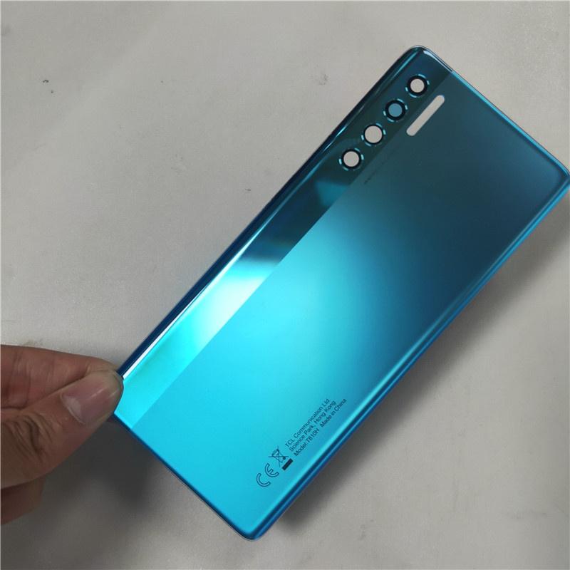 Задняя крышка аккумулятора Корпус Дверца Для телефона TCL 20 Pro 5G T810H Крышка с линзой стекла камеры Оболочка