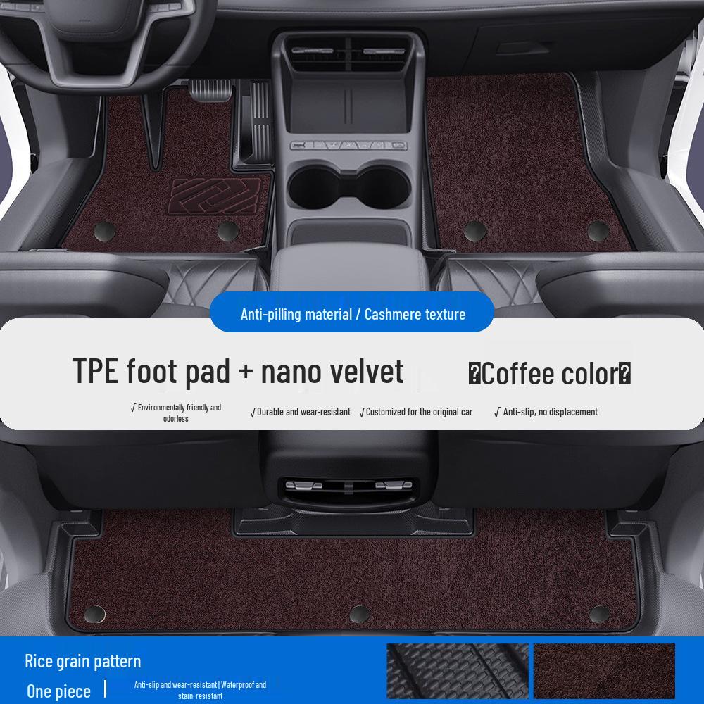 Комплект автомобильных ковриков и накладок на пороги для BYD Han EV/DMi/DM, Han L, Tang L/EV/DMI/DMP - Полное покрытие, TPE