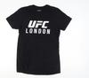 Мужская черная хлопковая футболка с графическим принтом UFC, размер Medium
