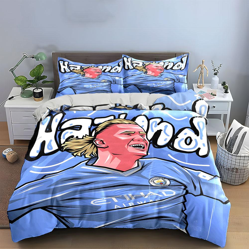 Football player with text. Bedding sets Duvet cover sets Duvet covers Pillowcases(1 * Duvet Cover 2 * Pillowcases without duvet insert)