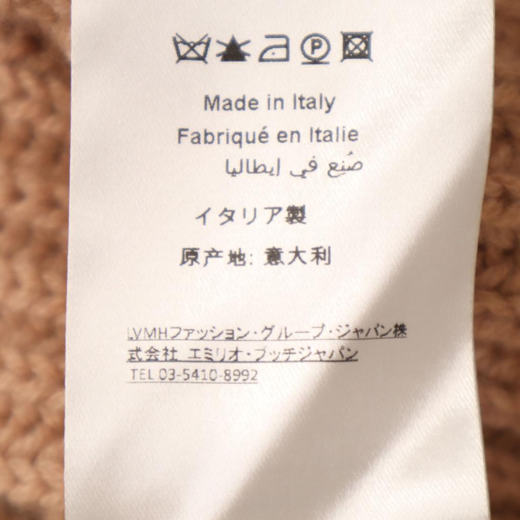 Косметика Emilio Pucci Сделано в Италии 100% кашемир С длинным рукавом Короткий свитер с высоким воротником Женский Б/у