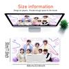 Большой игровой коврик для мыши K-pop Звезды, нескользящая резиновая основа, водонепроницаемый коврик для стола для офисного ПК, ноутбука