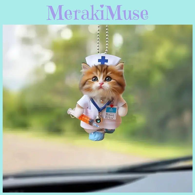 Cat Stylish Acrylic Charm For Unique Car Interior Decor In A Variety Of Colors Bright