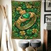 St.Patrick's Day Wall Tapestry Aesthetic Wall Hanging Printed Fabric Blanket Decorative Tapestries for Bedroom Living Room Home Decor