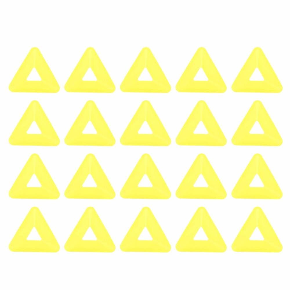 20 Pcs Triangle Shape Soccer Training Cone Center Opening Obstacle Marker Sign Cycling Training