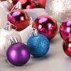24Pcs Christmas Ball Delicate Reusable High Gloss Xmas Tree Decor Ball Pendant Home Decor
