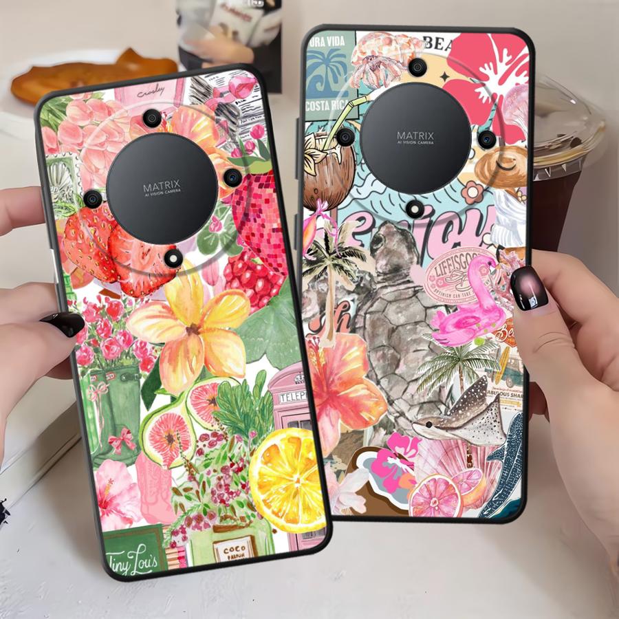Креативный чехол с узором для Honor X9a X8 X6 70 200 400 Lite 8X Magic5Lite X5b X7 90 Чехол для телефона Funda