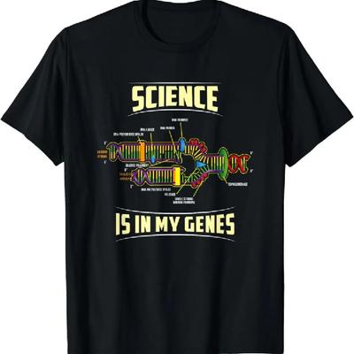 Мужская Женская Одежда Графические Футболки Camisetas Наука в Моих Генах - ДНК Био Учитель Ботан Забавная Научная Футболка харадзюку