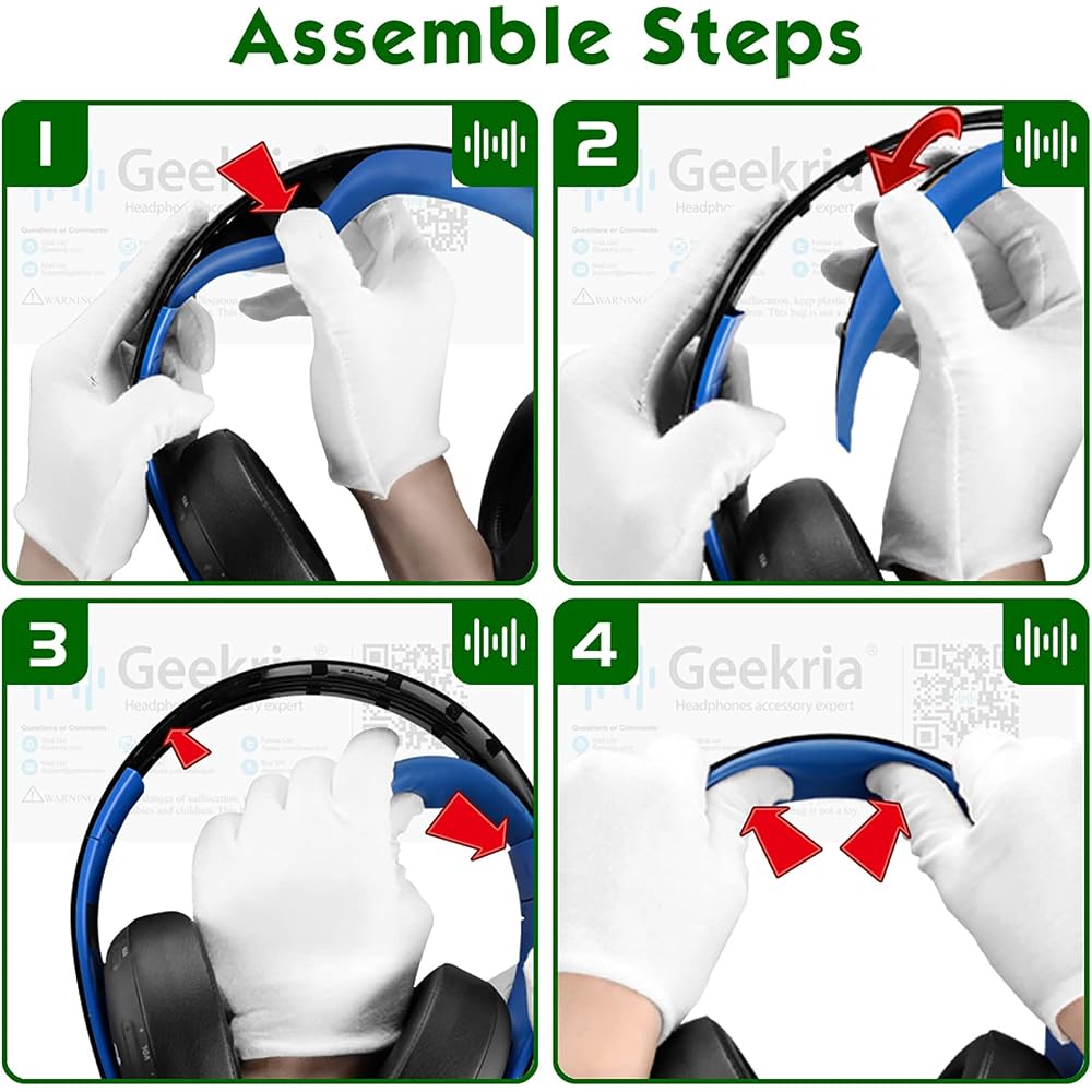 Geekria Earpads & Headband Repair Kit Sony PlayStations Gold Wireless Headset CECHYA-0083 Compati...