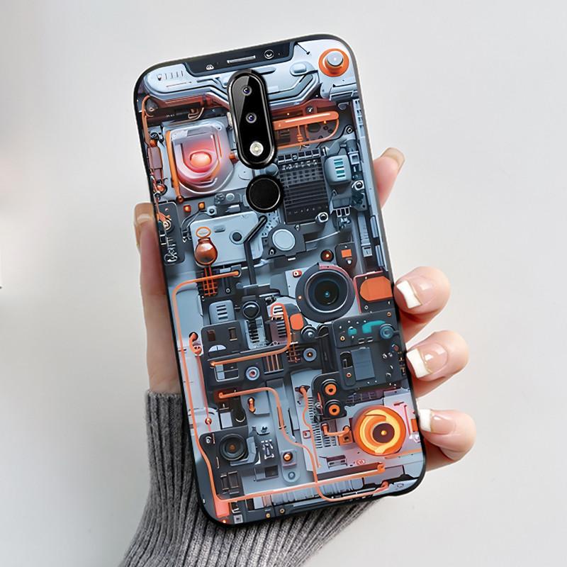 Casing For Nokia 5.1 Plus 6.1 Plus X5 X6 Luxury Dragon Cute Cool Boys Girls Soft silicon Phone Case Back Cover Black Matte Shell