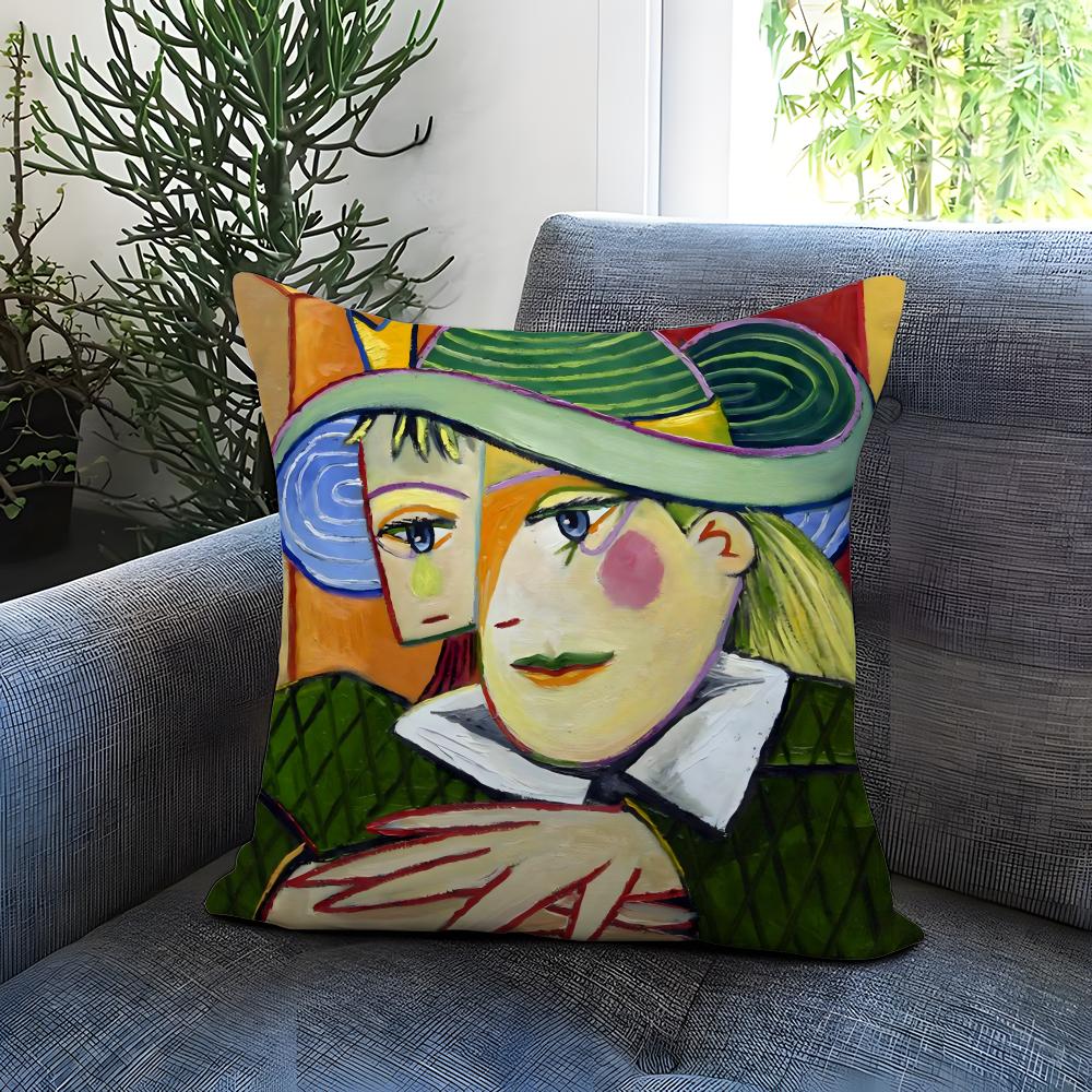 P-Picasso Арт Наволочка Удобная Двусторонняя Наволочка Идеально для Автомобиля Дивана Спальни и Не Только