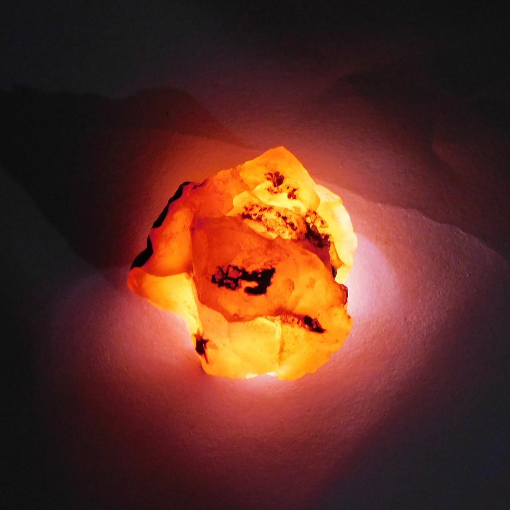 Natural Orange Sapphire Loose Gemstone 74.75 ct Rough Uncut September Birthstone for Gem Collections