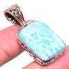 Подвеска Natural Republic Larimar из цельного стерлингового серебра 925 пробы в тон 1,65 дюйма W2D87
