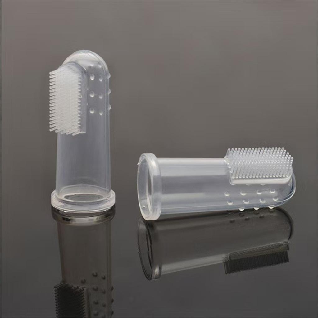 Набор из 3 щеток для чистки зубов пальцами для собак, силиконовая щетка для чистки зубов для собак и мелких пород, изготовленная из пищевого силикона.