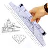 Plastic Math Drawing Ruler Transparent Drawing Measuring Tool Stationery Scale Architectural