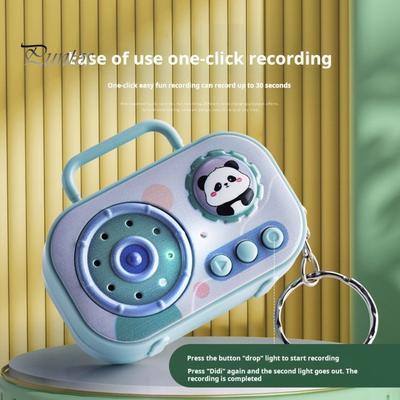 Подвеска-игрушка с диктофоном, 5 эффектов изменения голоса, 30-е годы, световой индикатор для записи, подвеска-изменение голоса для детей, брелок для сумки, украшение для записи