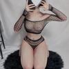 Сексуальное женское белье, горячие эротические колготки, костюмы для косплея Babydoll, комплект нижнего белья в стиле аниме для девочек, ажурный топ, шорты с низкой талией