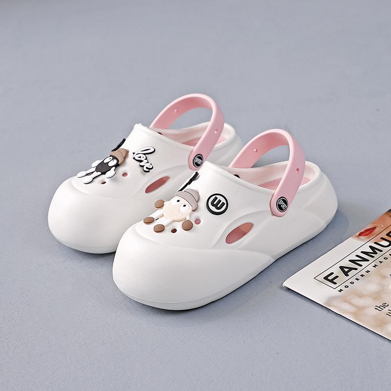 Дышащие сандалии женские летние 2024 новые дырочные туфли женские на толстой подошве верхняя одежда нескользящие тапочки с защитой от наступания на голову 07