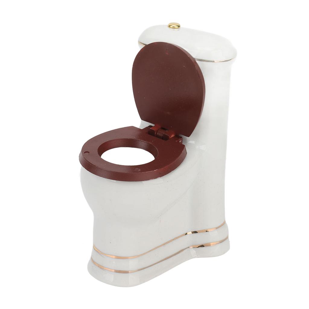 5 Pieces 1:12 Dollhouse Bathroom Set Cute Beautiful Porcelain Dollhouse Miniature Furniture Toys