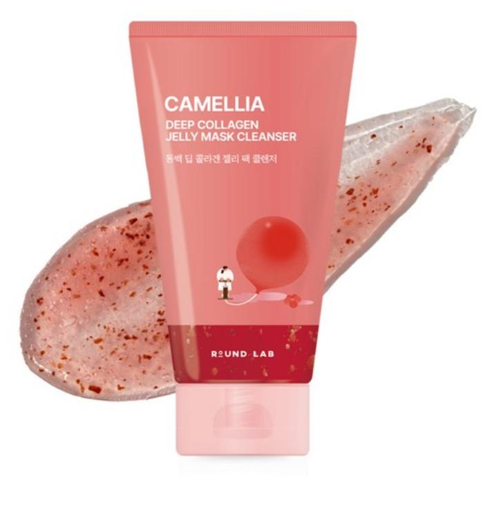 ROUND LAB Camellia Deep Collagen Jelly Pack Cleanser 150мл – Увлажняющий и придающий эластичность очищающий гель-пак