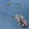 Фиолетовый лабрадорит, иолит, драгоценный камень, ожерелье из стерлингового серебра 925 пробы 18"