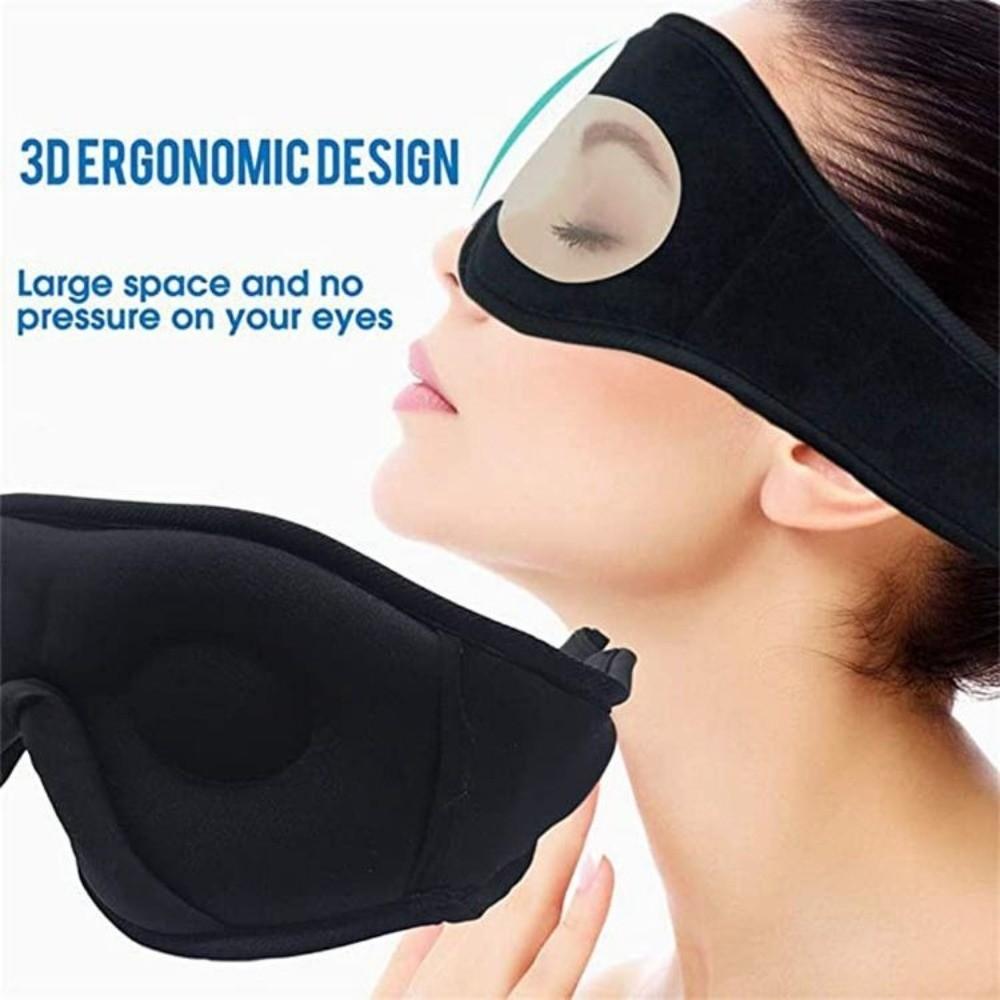 USB Charging Sleep Mask Headphones Soft Fabric Light Blocking Eye Cover  Relaxation