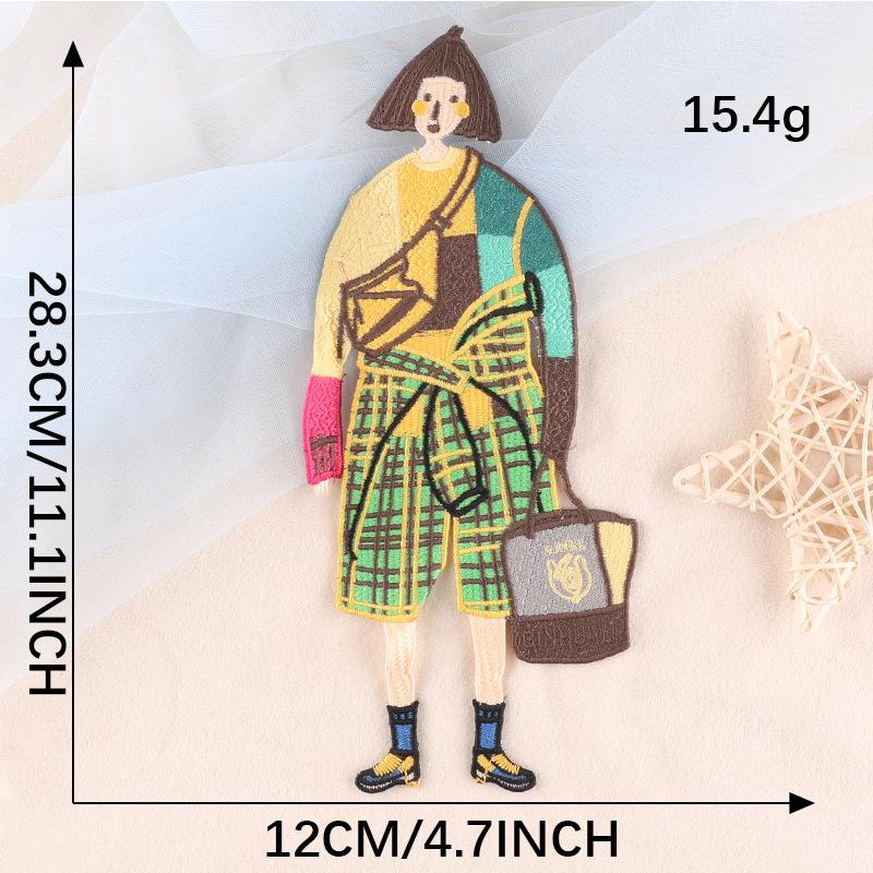 Duoku Компьютерная вышивка Тканевая этикетка Мультяшный персонаж Аксессуары для одежды Большая нашивка Водорастворимая вышивка Тканевая наклейка