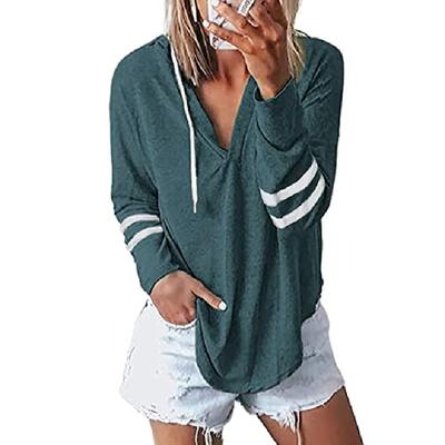 Новые товары Популярные товары Европейская и американская женская одежда Wish Loose Long Sleeved Hooded Sweatshirt