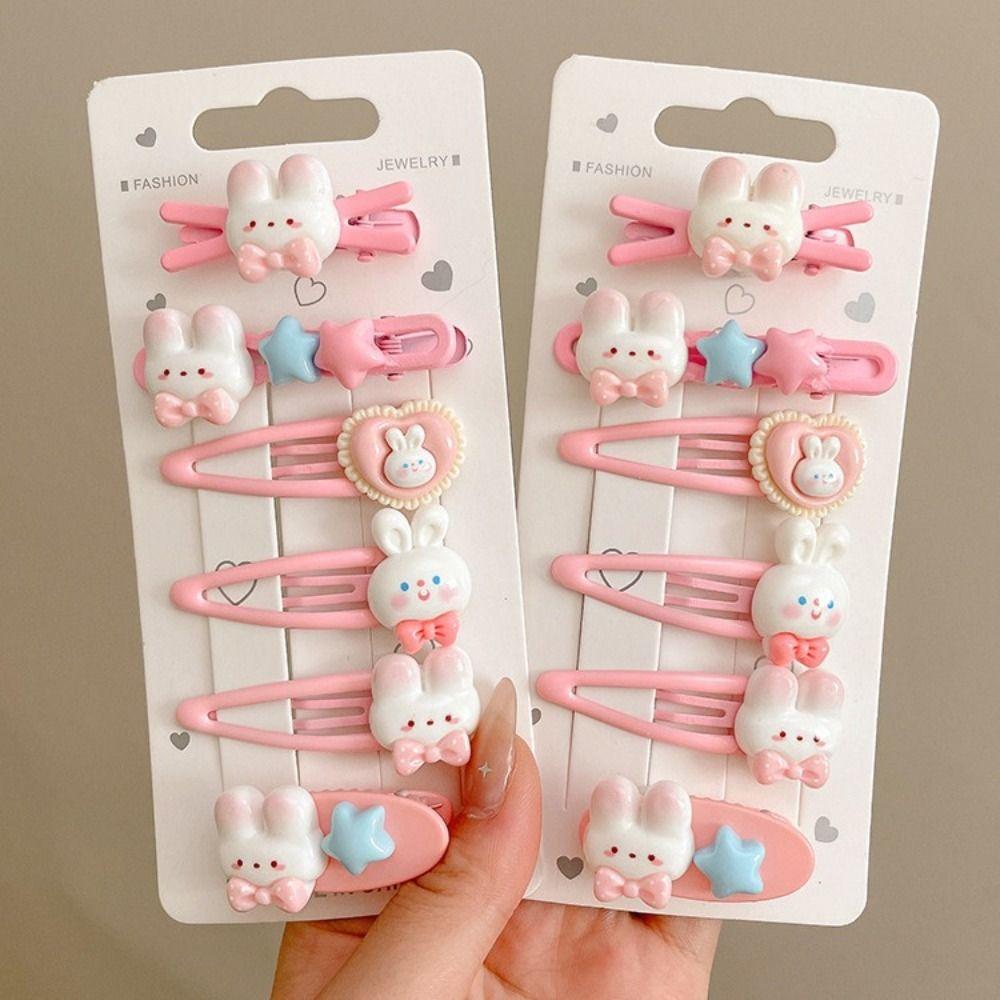 2Pcs/set Candy Color Hairpin Fine Flash Duckbill Clip Fashion Rabbit Hair Clip Women