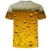 3D Beer Printing Short Sleeved T-shirt Top Trend Men's T-shirts