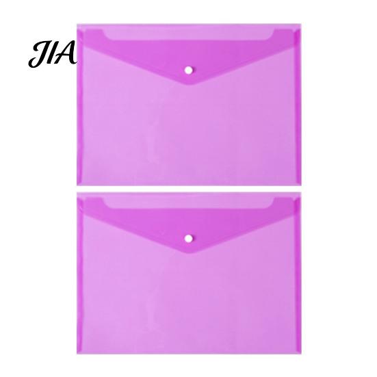 Student File Pouch 2PCS A4 Size Document Folders with Snap Closure, Waterproof Thickened PVC Schoolbag Folder Organizer, Lightweight Storage