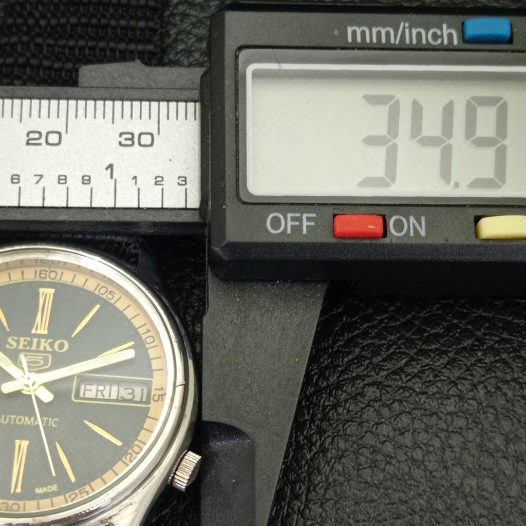 Б/У винтажные мужские часы SEIKO 5 AUTOMATIC JAPAN с черным циферблатом a435018-2 R122-a435018