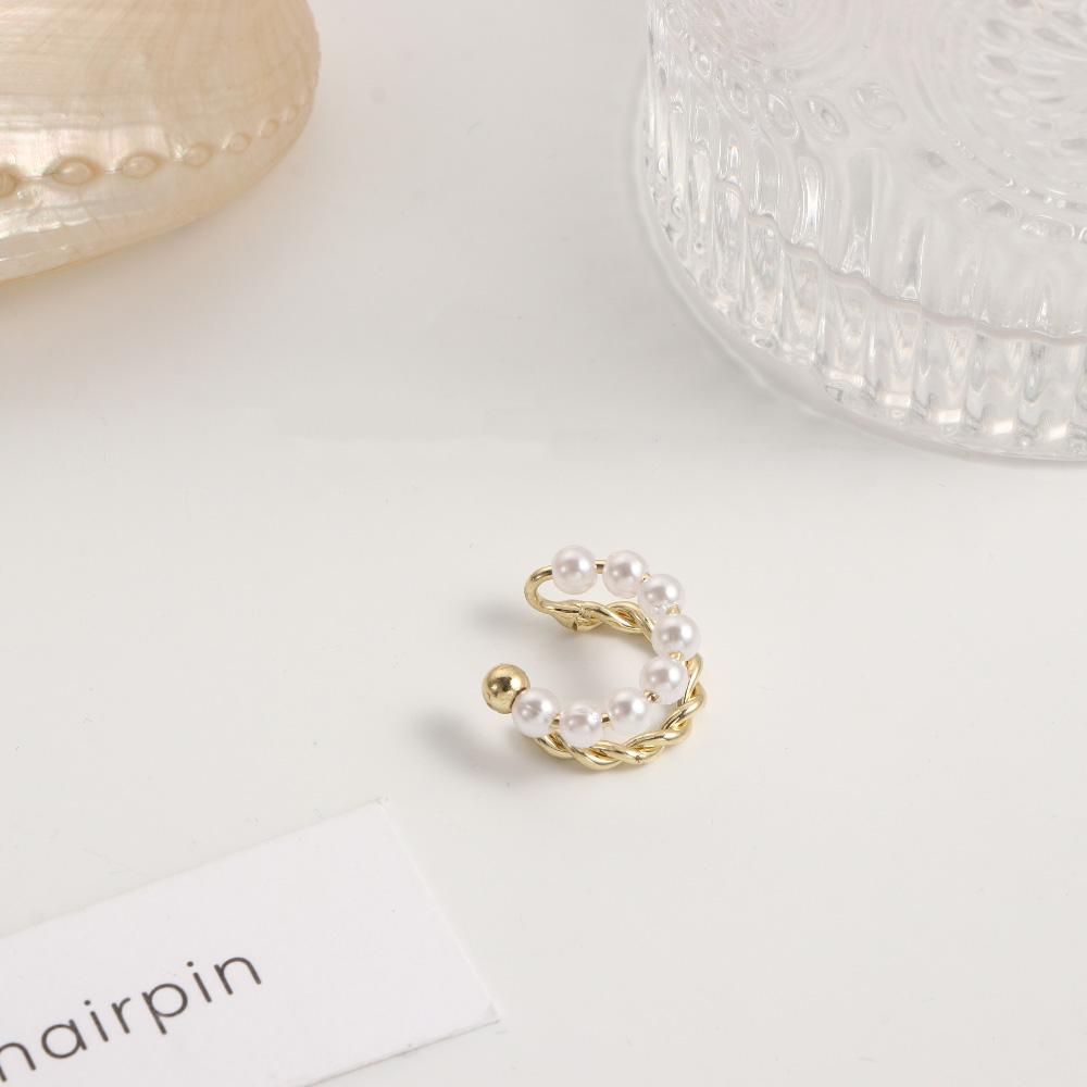 Ювелирные изделия из жемчуга и металла, аксессуары, клипса для уха, уха-манжеты, круглые серьги-клипсы